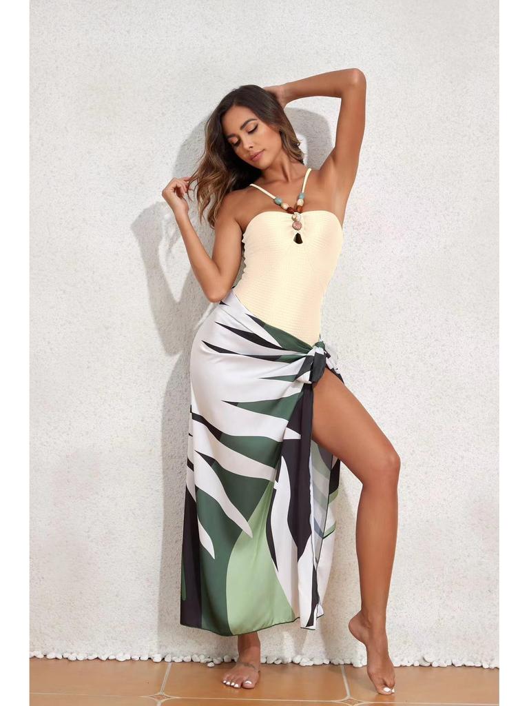 2024 Women's One-Piece Swimsuit: Slimming, Sexy, Sun Protection, Belly Covering, Gauze Skirt Bikini Set