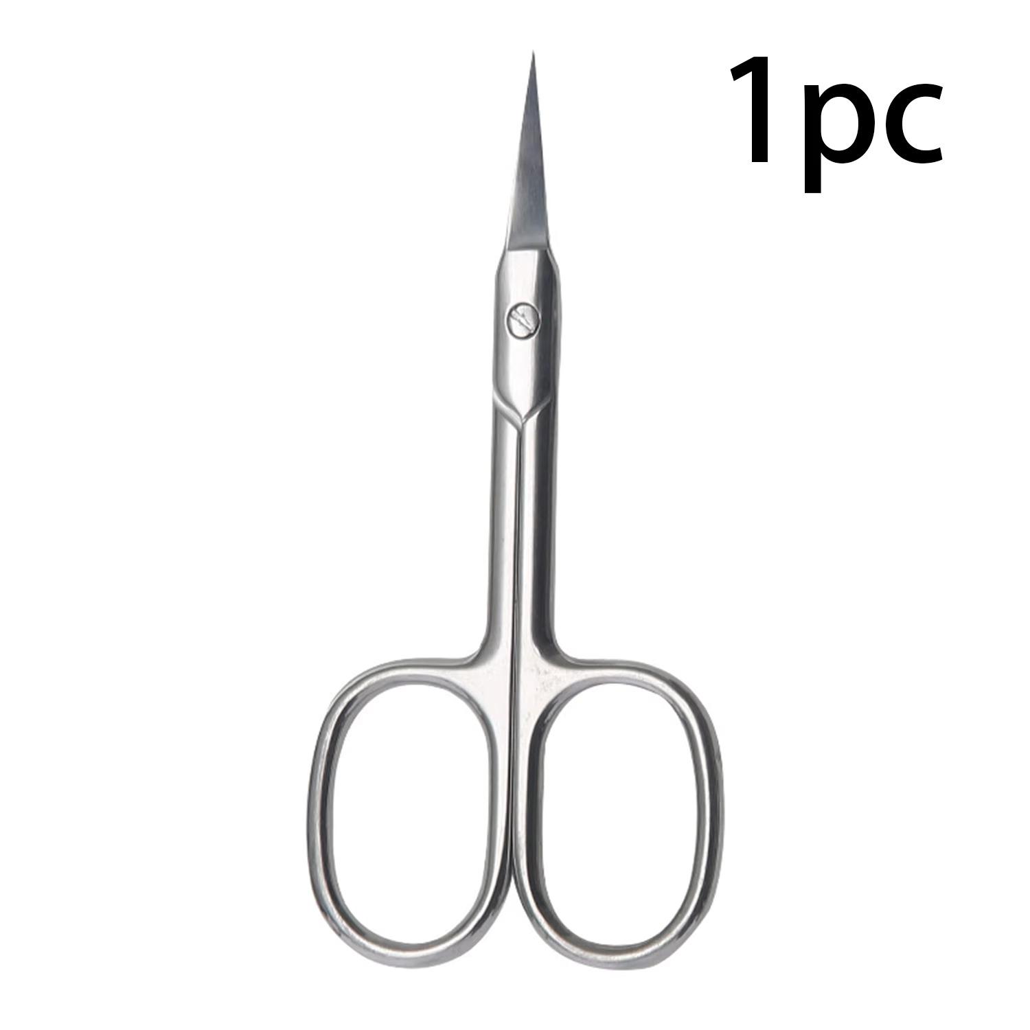 

Инструмент для удаления омертвевшей кожи Изогнутый кончик из нержавеющей стали Тонкие лезвия Ножницы для кутикул Кусачки для ногтей Триммер Маникюрные инструменты Инструменты для бровей