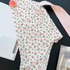 Cute Rabbit Ears Headscarf Hat Cherry Flossom Pattern Soft Cotton Hair Accessory For Women Adults Adjustable Headwear