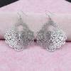 European and American Rose Gold Heart Lock Earrings for Women