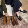 Flat bottom square head British style small leather shoes women's 2025 spring and summer black single shoes fashion Mary Jane shoes loafers breathable