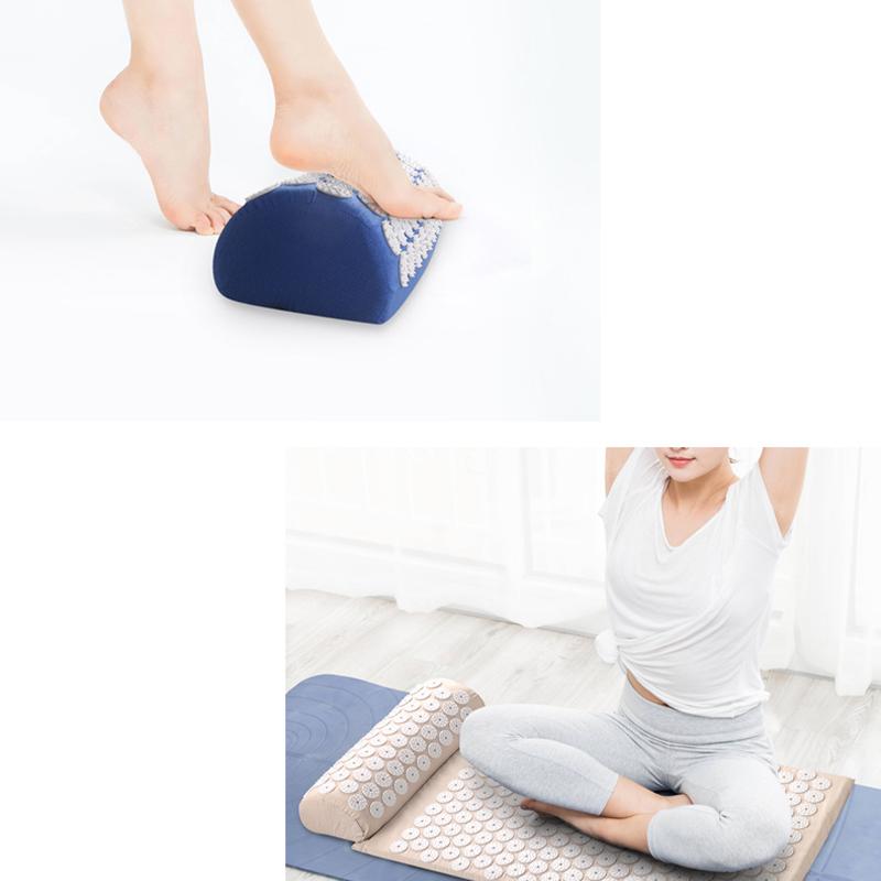Durable And Safe Yoga Massage Pads With Large Touchpoints For Better Neck Back And Foot Massage Household Massage Pillows In Purple Color
