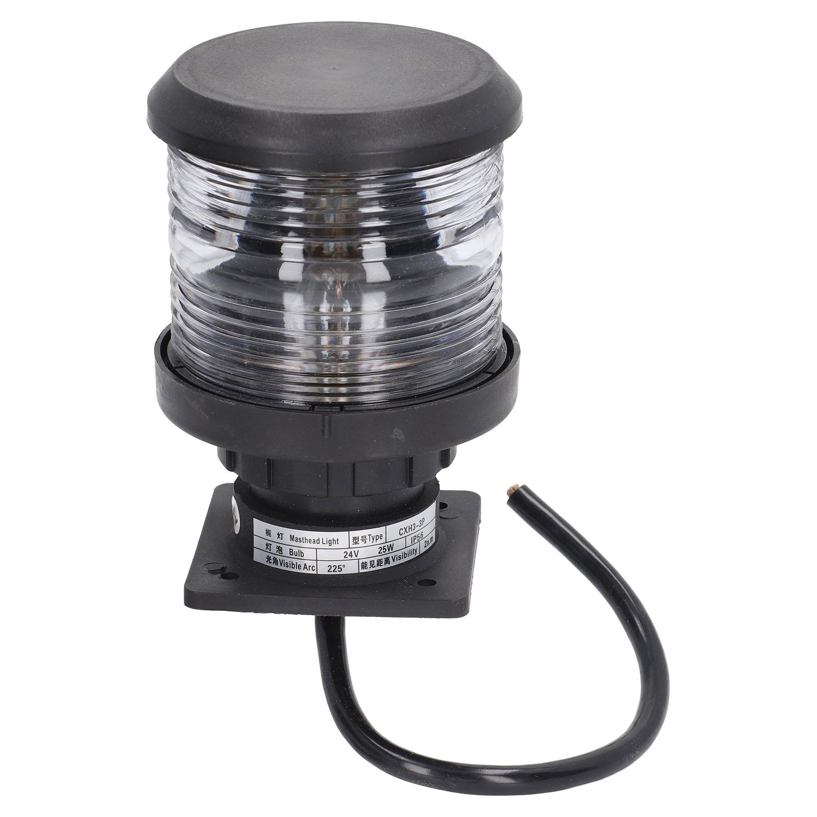 

25W LED Marine Navigation Boat Light 2n.m Visibility All Round IP56 Waterproof Masthead Deck Lamp