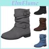 Warm Womens Fall And Winter Boots Solid Color Casual And Stylish Womens Boots