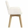 Swivel Dining Chair 2 pcs Boucle Cream 54 x 58 x 87 cm