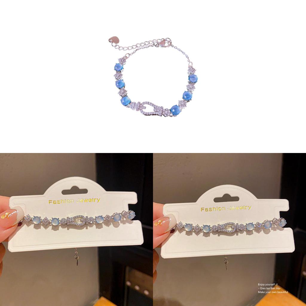 Geometrisches Zirkon Silberarmband für Damen Handgefertigt Eleganter Modeschmuck Geschenk für Sommer 2025