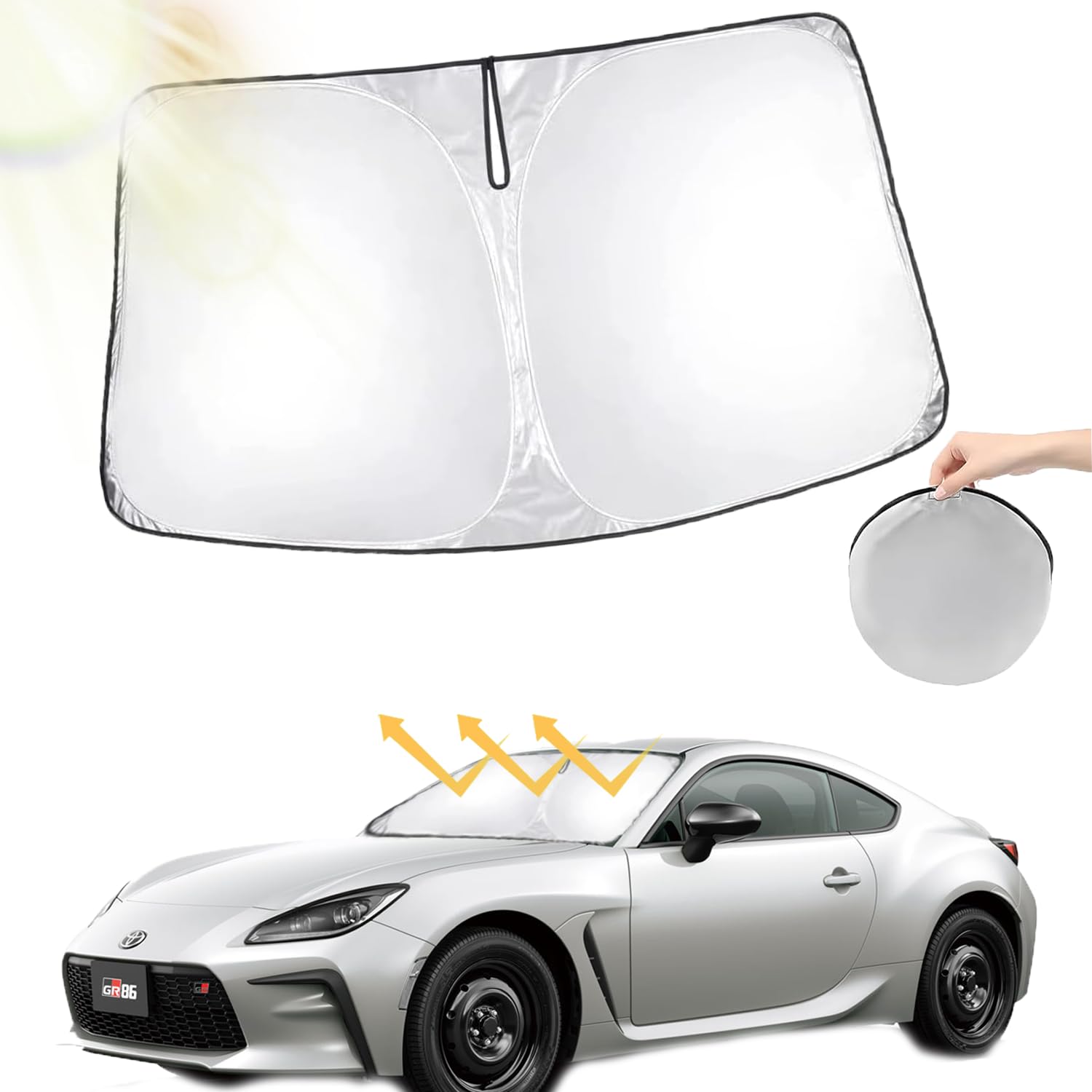 

Последний и Улучшенный Oricarmes Toyota GR86 ZN8 Тип Лобовое стекло gr86 Солнцезащитный козырек Затемнение Изоляция Солнцезащитный козырек Сон в машине В комплекте сумка для хранения gr86