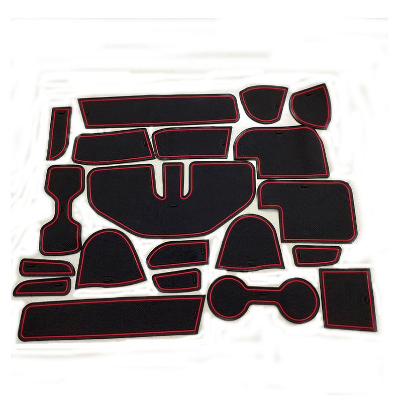 For Nissan Navara NP300 D23 2015 2016 2017 2018 A Set Car Door Gate Slot Cup Holder Mats Pads Non-Slip Fit