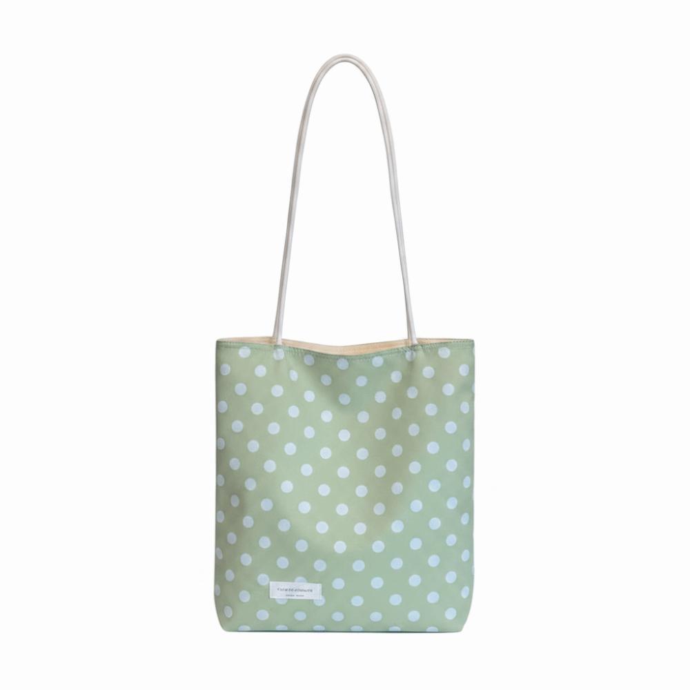 Multi-Color Polka Dot Shoulder Bag Magnetic Buckle Shopping Handbag Drawstring Tote Bag Outdoor