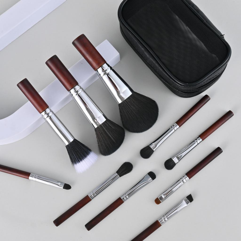 Mini Travel Makeup Brush Set Make Up Brush Holder Bag Professional Makeup Brush Set for Women Makeup