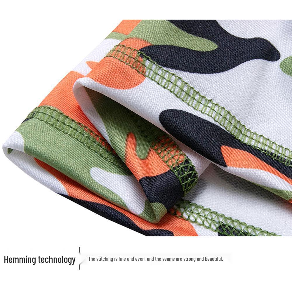 Camouflage Cycling Cap - Unisex Ice Silk Sun Protection, Windproof & Quick Dry