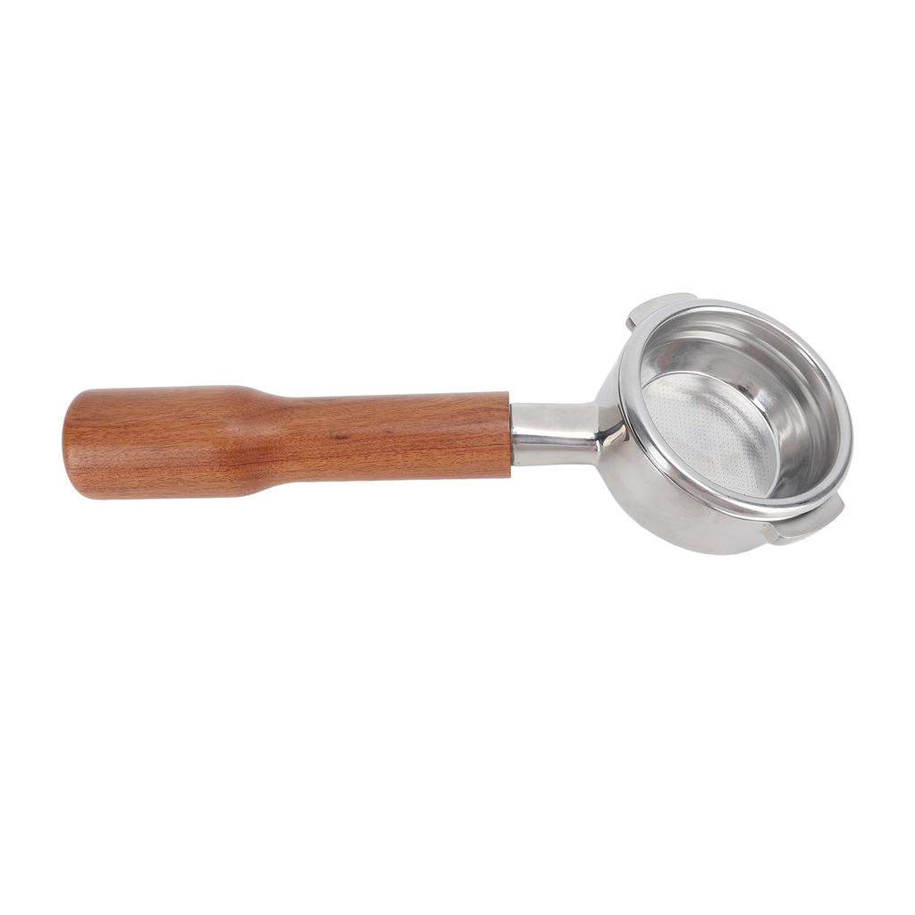 58mm Portafilter Bottomless 2 Ears Detachable Wood and Stainless Steel Coffee Machine Bottomless Filter for