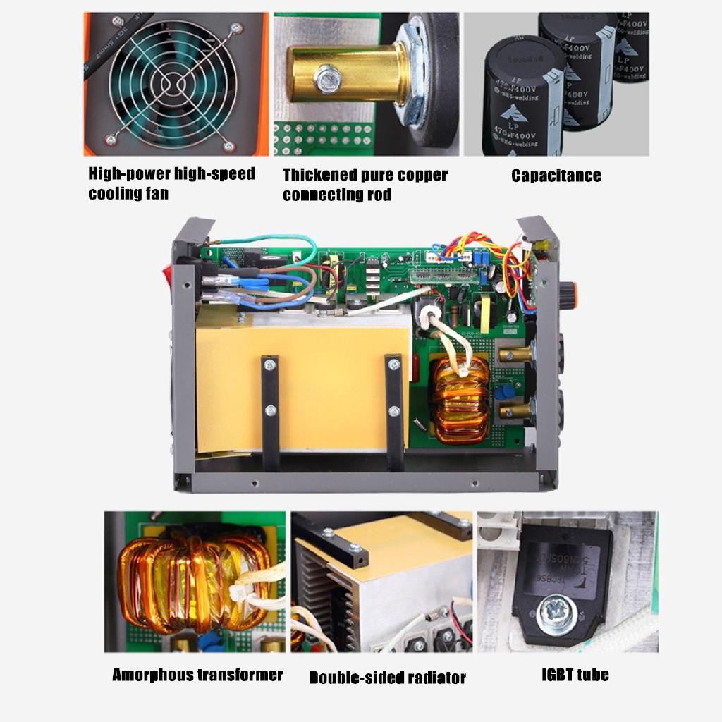 220V ZX7-200 4KW Mini MMA Electric Stick Welder Inverter ARC Welding Machine 10-200A Handheld Metalworking Welding Tools New