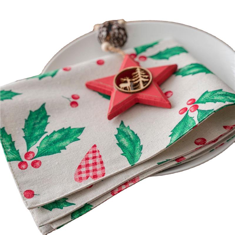 Yiman Qiyun American Style Christmas Double Layer Heat Resistant Placemat Bowl Mat
