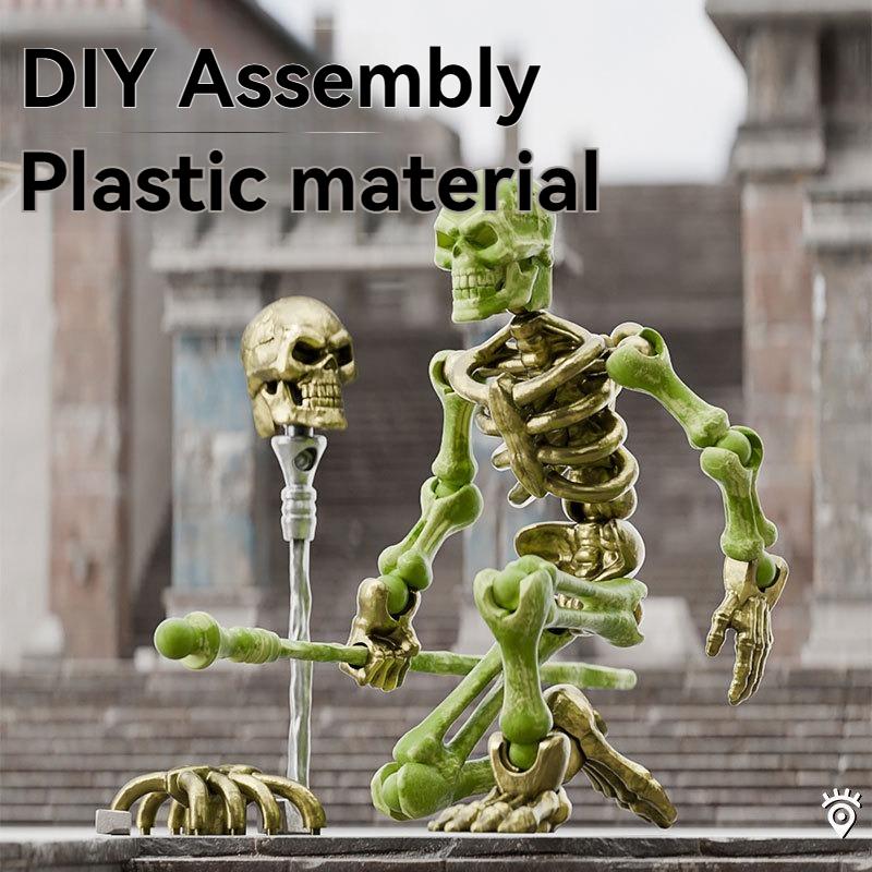 Death God Skeleton Action Figure, Fun Multi-Joint Mobile Shapeshift Robot,Halloween Manikin Decorative Ornaments Toys