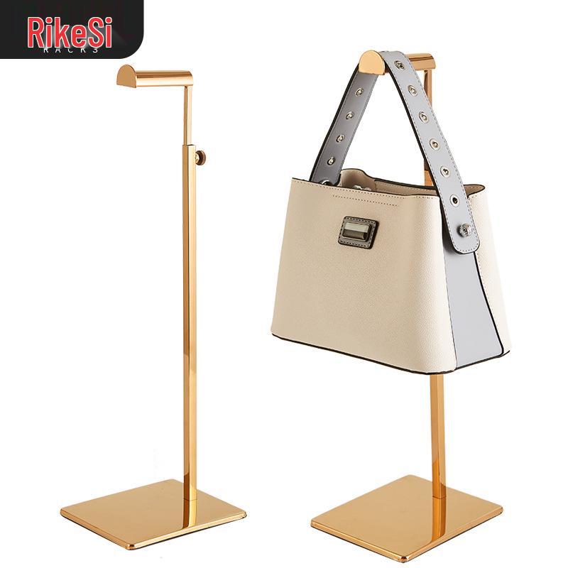 Stainless Steel Floor Standing Handbag Display Rack for Men’s & Women’s Bags
