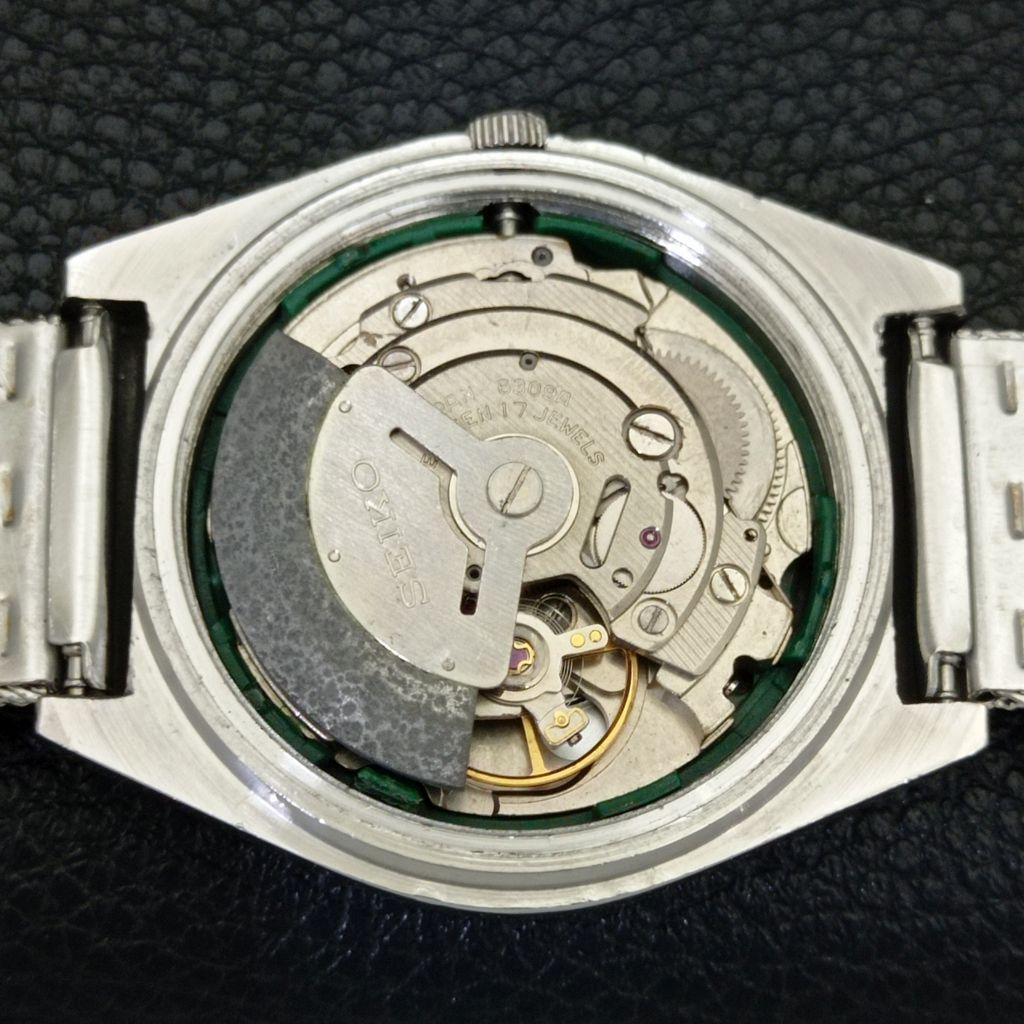 VINTAGE SEIKO 5 AUTOMATIC 6309A JAPAN MENS BLACK COLOR DIAL WATCH a701616-5 R206c-a701616