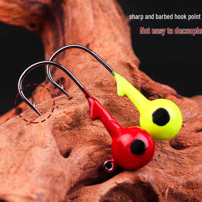 Luminous Soft Bait Jig Head Fishing Hook Grub Worm Lure