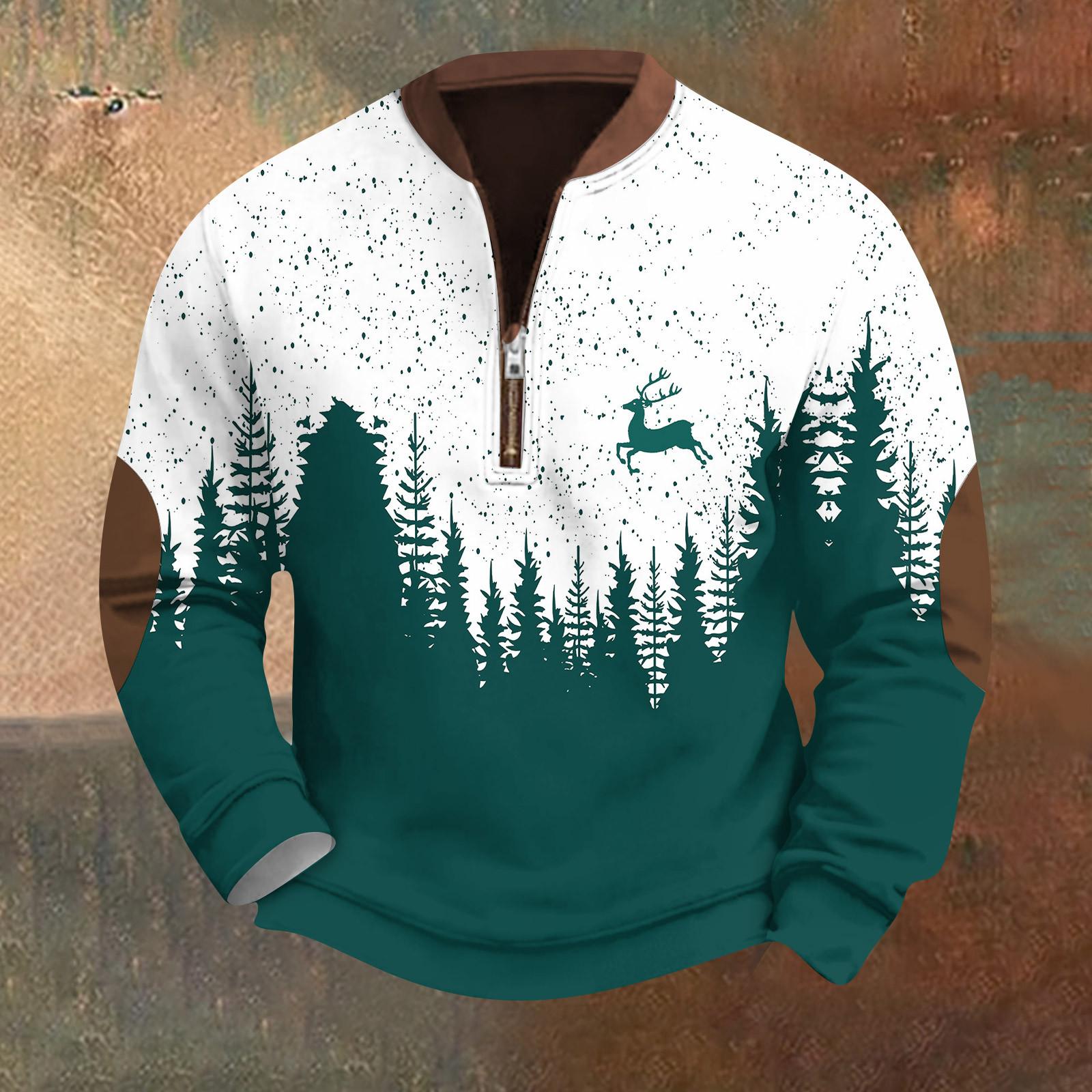 

Мужская повседневная толстовка в стиле ретро с градиентным принтом XXL