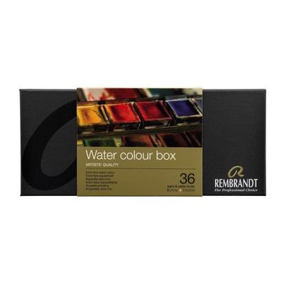 Watercolor Paint - Extra Fine - Rembrandt - Box of 36 Pans + Brush