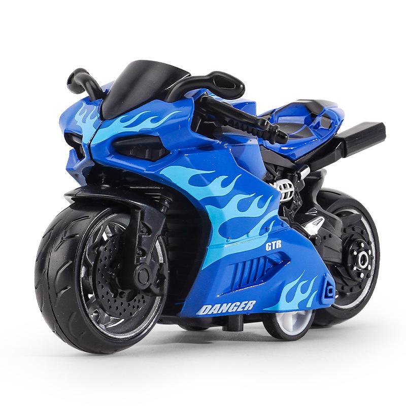 Children'S Toy Boy Simulation Alloy Motorcycle Model Ornament Pull Back Inertia Toy Car Keychain Stall