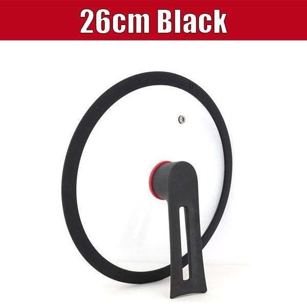 24-32cm Universal Pot Pan Covers Vertical Stand Pot Lids Silicone Replacement Pan Lid Glass Top Cover for Skillet Pot Frying Pan