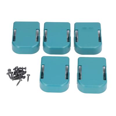 5Pcs ABS Battery Holder 2 In 1 Universal for Bosch 14.4V 18V Lithium Batteries Mount Fixed Bracket