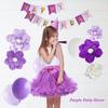 5Pcs Center Decoration Paper Flowers Pink 3D Wall Decoration  Party Decoration