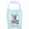 Jubilee Organdy Tote Bag LightBlue 002 Cute Cat 3D Embroidery Lightweight Sheer Sub Bag Eco Bag