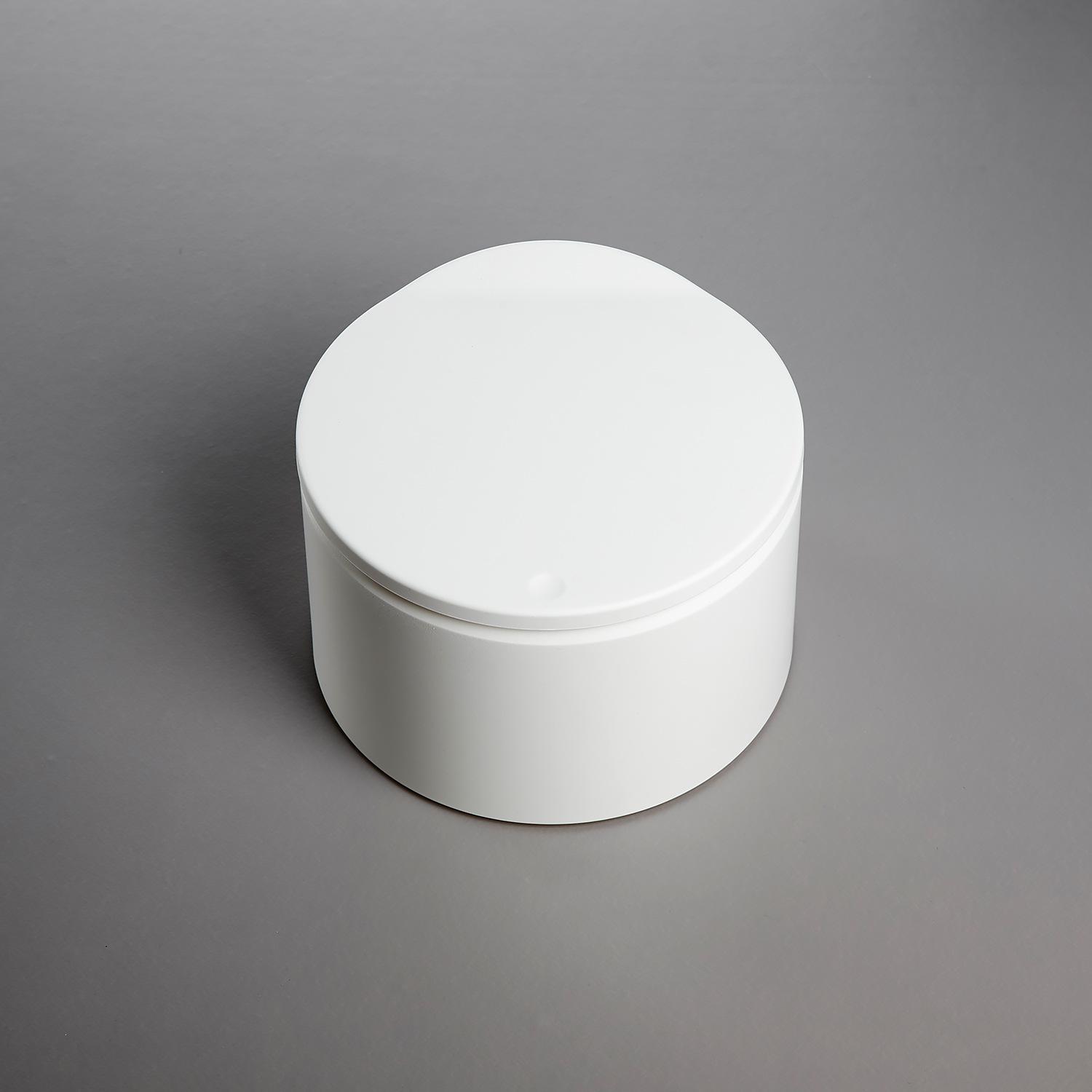 

Настольная мусорная корзина с крышкой для дома и офиса 19x19x12.6 cm белый