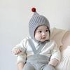 Warm Infant Beanie Cap Solid Color Winter Baby Hat Cute Baby Knitted Hat