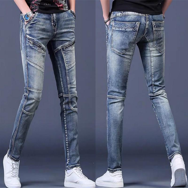 

Мужские летние джинсы премиум-класса, зауженные прямые 28 (Recommended 90-105kg)