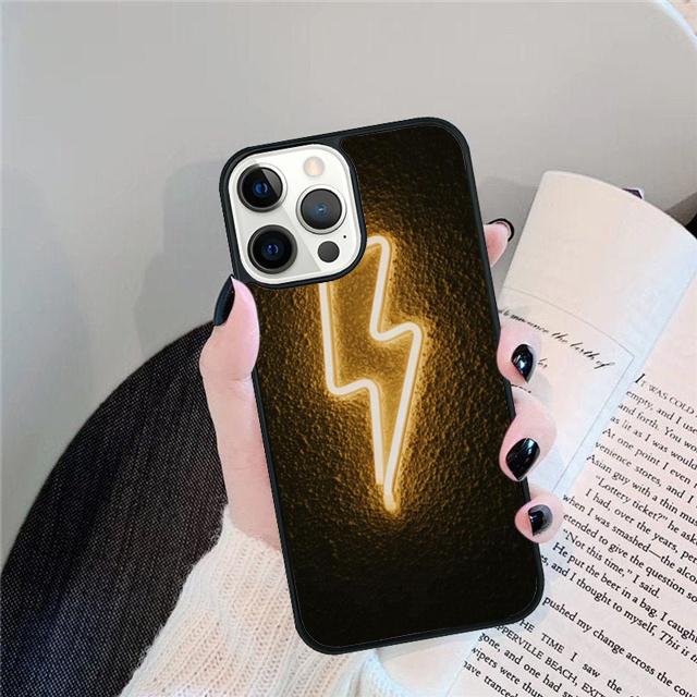 Neon Light Aesthetic Art Coque Shell For iPhone 17 Air 15 16 14 13 12 Pro Max 11 Pro Max Plus Phone Case Cover