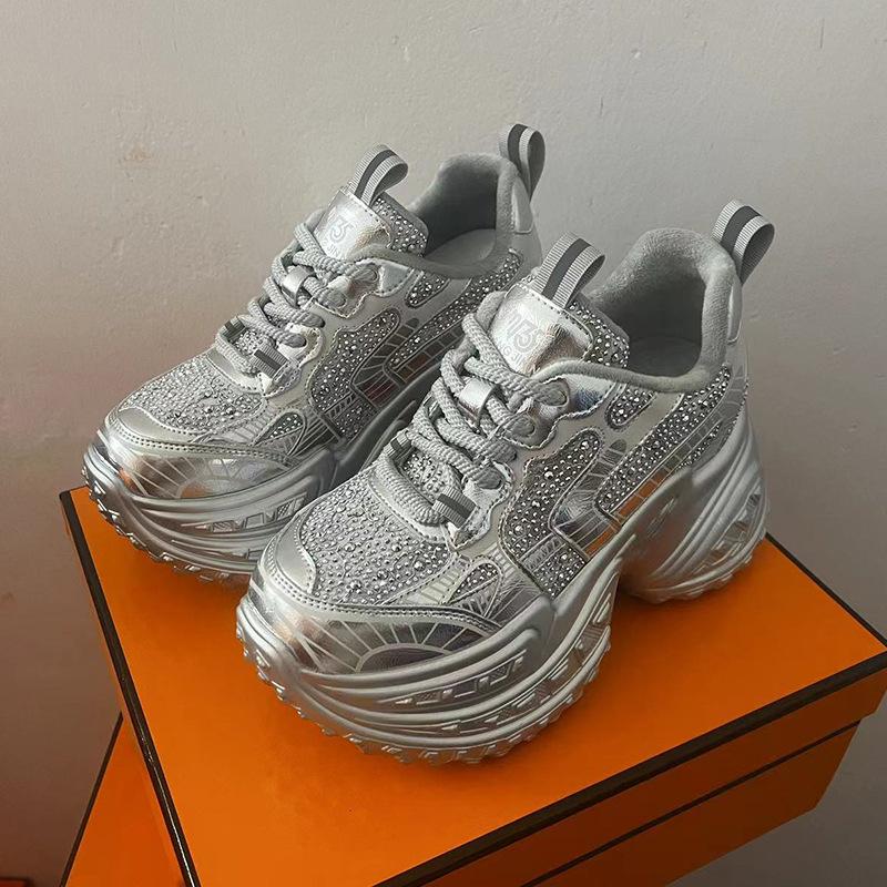 SJN9131-63 Women's Thick-Soled Height-Boosting Sneakers - Fall 2024 Casual Sports Shoes