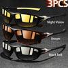 2 Pieces Fashion Vintage Sports Sunglasses Men Women Fishing Running Cycling  Sport Man Sun Glasses Anti-Glare UV400 Eyewear