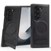 Magnetic PU Leather Kickstand Phone Case Shell for Samsung Z Fold Flip 7 6 5 Wireless Charging Case Designer Mobile Phone Case