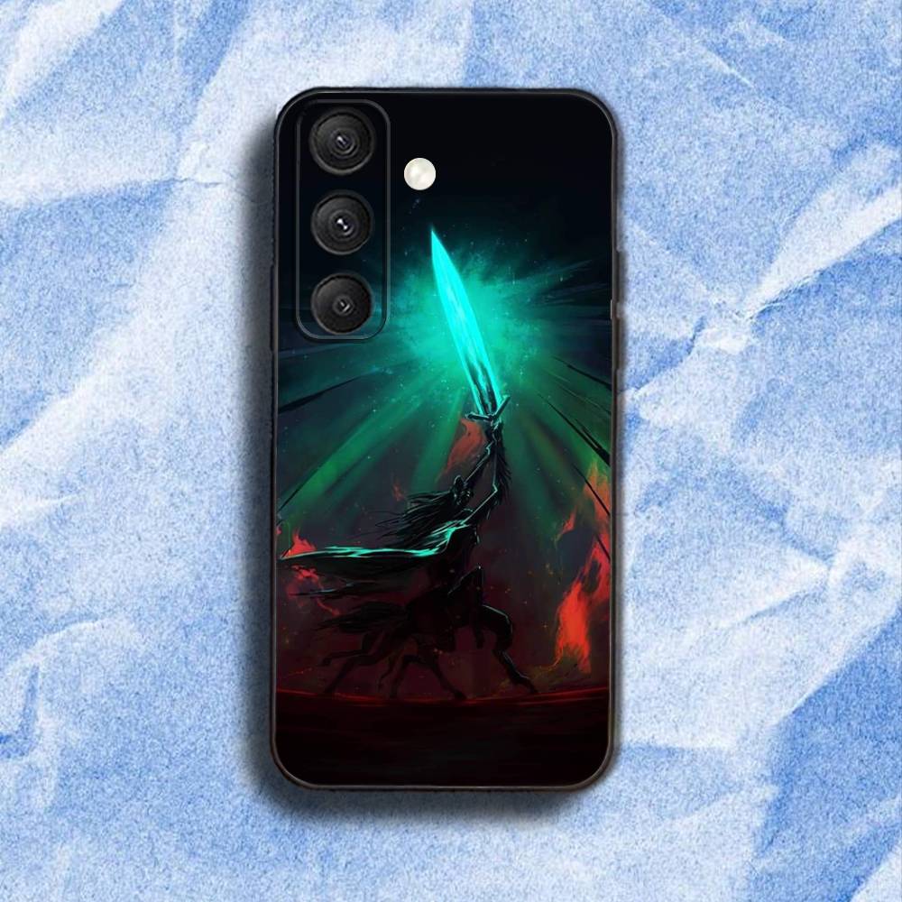 b-Bloodborne D-Dark Souls Phone Case For Samsung S 25,24,23,22,30,21,10,9,Ultra,Plus,Lite,FE,4,5G Black Soft Case