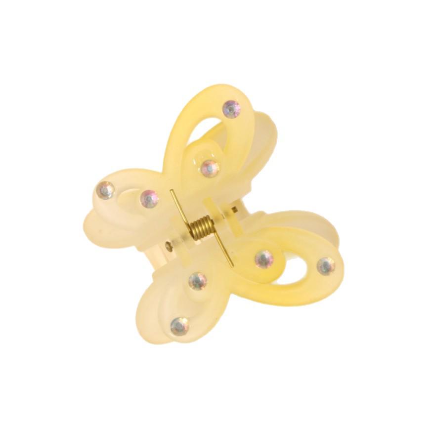 Gradient Jelly Color Double-Layer Butterfly Hair Clip - High-End Updo Shark Clip for Women
