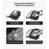 Denash 25L 30L 60L Vacuum Seal Travel Backpack, Lockable Carry-On Suitcase Luggage, Expandable Air Compression Vacuum System