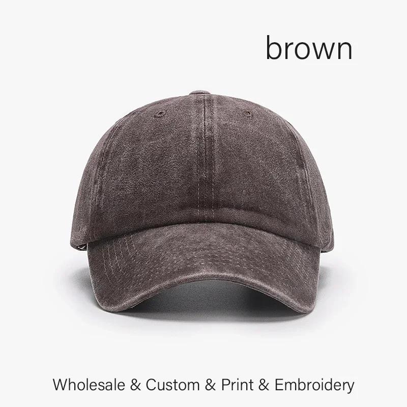 Casquette de baseball rétro SLECKTON avec logo brodé personnalisé pour hommes et femmes, design DIY, lettre, impression graphique personnalisée, vente en gros