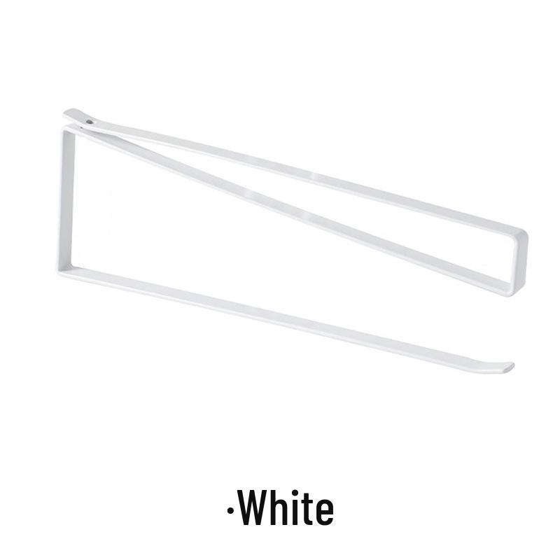 Bezinwazyjny regał kuchenny: Uchwyt na ręczniki papierowe i folię spożywczą z kutego żelaza