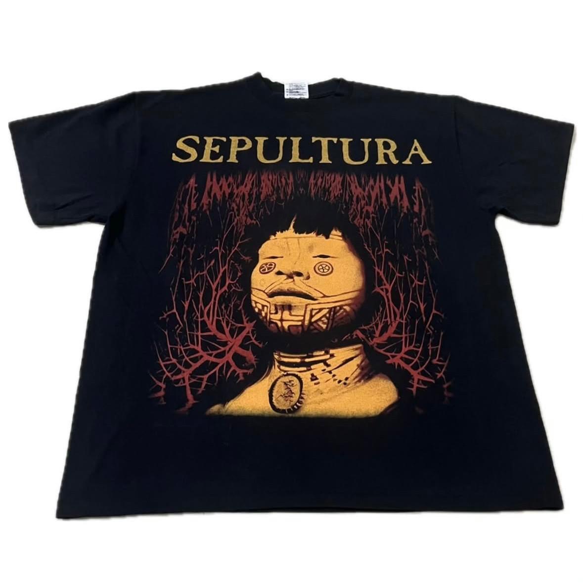 Vintage Sepultura Roots Metal Band 1996 Band XL Single Stitch T-Shirt REPRINT XL