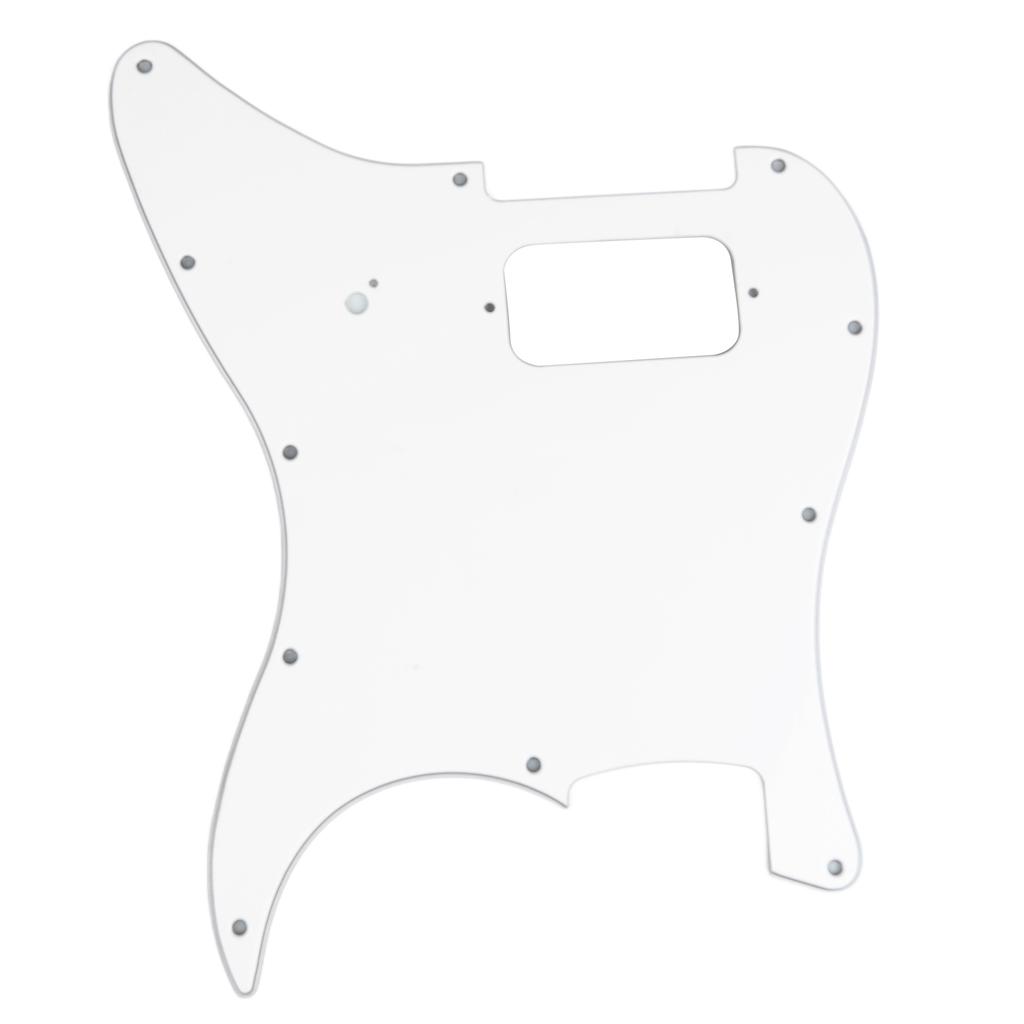 Electric Guitar Pickguard Pick Guard Plate PVC Instrument Accessory for Playing Performance White