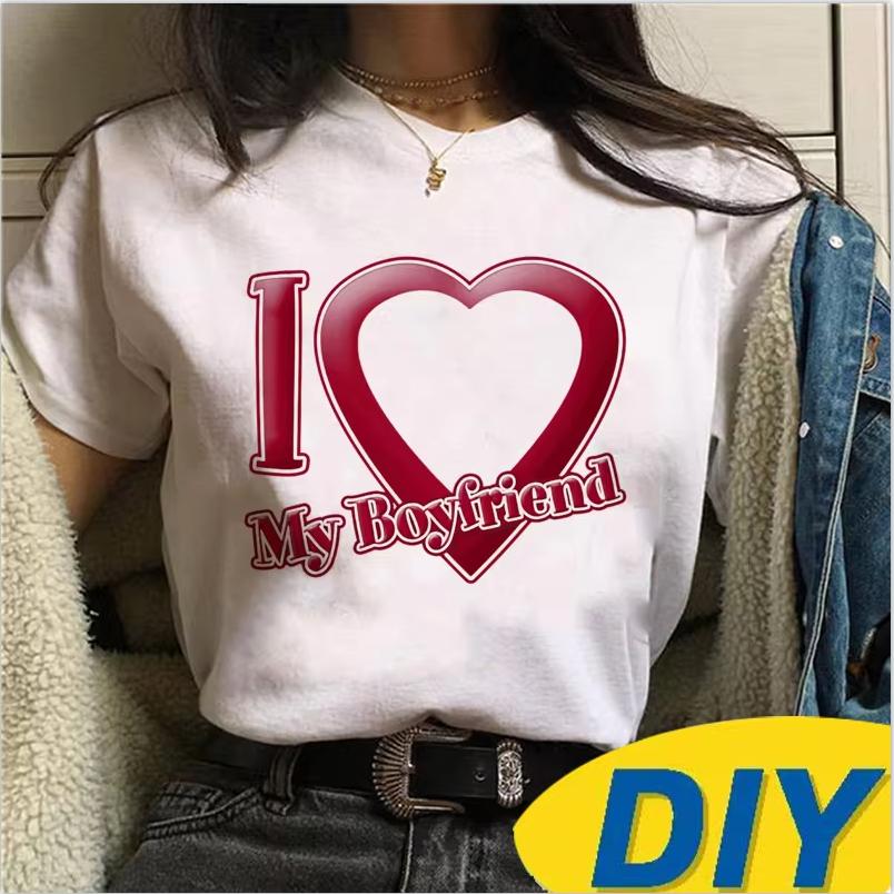 

i Love My Boyfriend Custom Personalized t shirt women funny harajuku tshirt girl y2k clothes 4XL