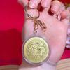 2027 Year of the Goat Gold Foil Lucky Pendant Fine Engraved Design Good Fortune Charm for Collectible Gift Jewelry