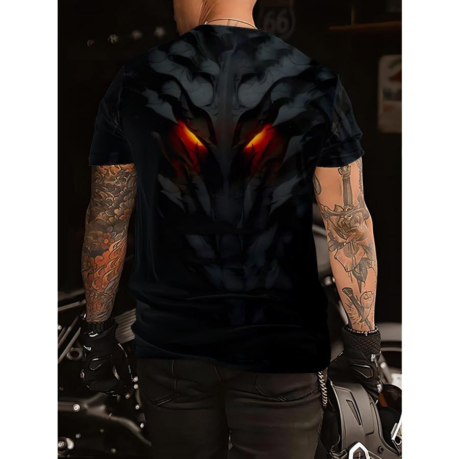 Tricou cu imprimeu 3D cu animale de modă Tricouri cu model de leu Tricou cu mânecă scurtă cu gâtul O Tricou cu mânecă scurtă de vară Tricouri pentru bărbați respirabile Îmbrăcăminte cu desene animate pentru bărbați