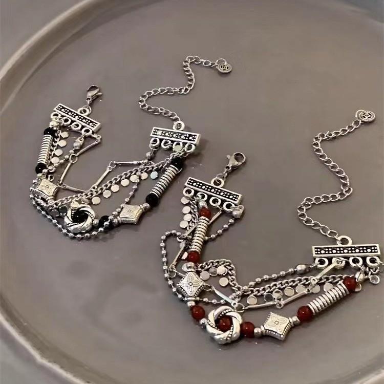 Alloy Stylish Artistic Bracelet With Ethnic Geometric Design For Gifts Travel