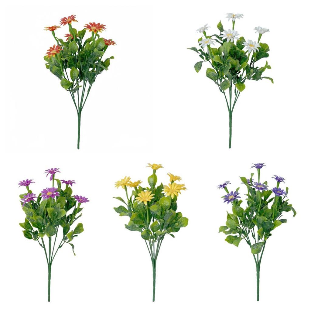 Realistic Spinach Chrysanthemum & Daisy Bouquet: Artificial Chamomile Flowers for Living Room & Outdoor Decor