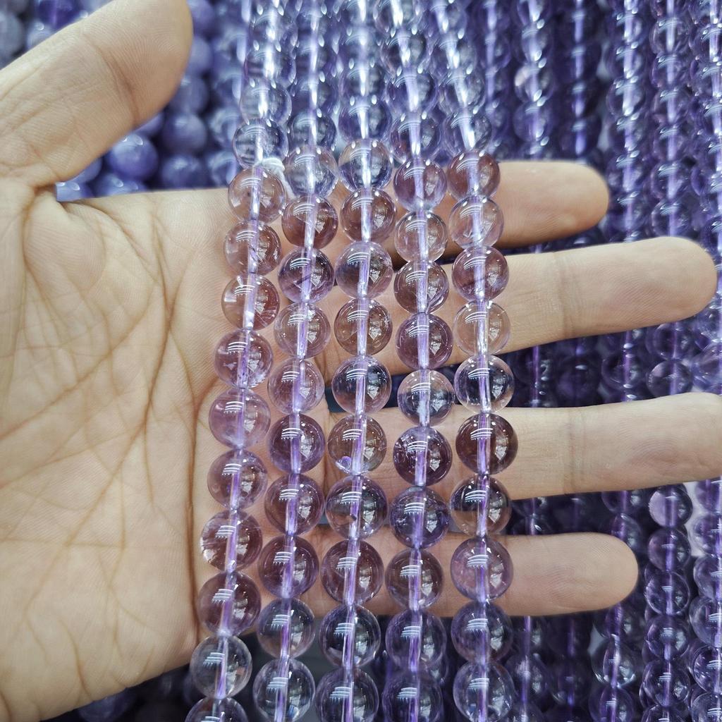 Purple Series Amethyst & Super Seven Crystal Beads: Round, Natural Stone, DIY Jewelry Accessories