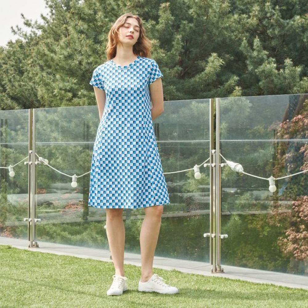 Lipbbam Creora Difree Artwork Pattern Midi Dress Ldm50db01